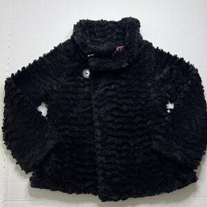 Patagonia Girls Black Sherpa Pea Coat